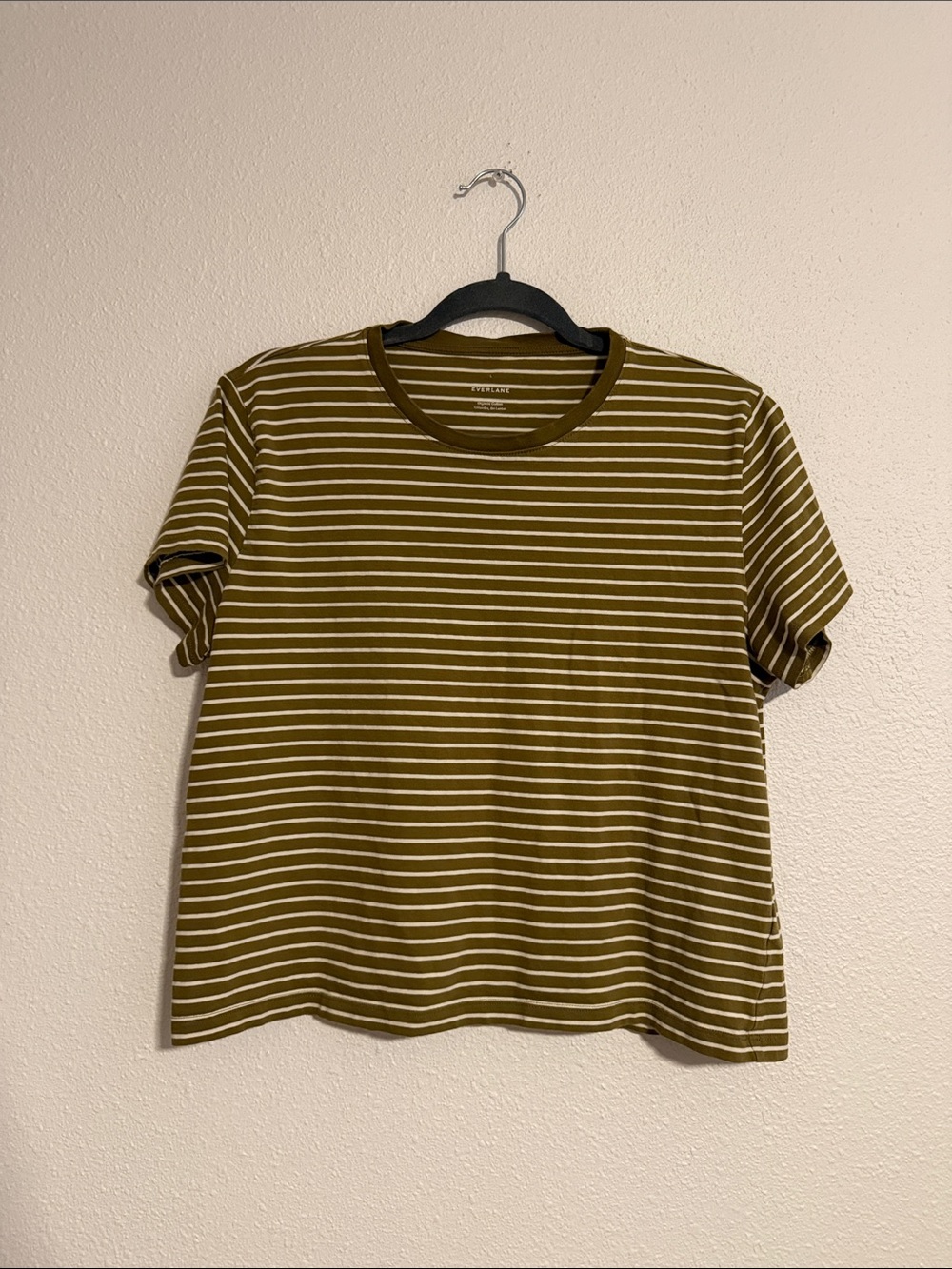 Everlane Women's Organic Cotton Striped Crew Neck Tee